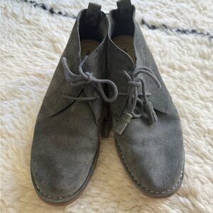 Hush Puppies Gray Suede Ankle Boots